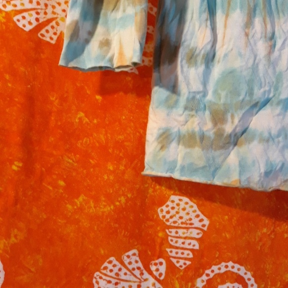 3/4 Teal Tye~Dye Shirt - Picture 5 of 5